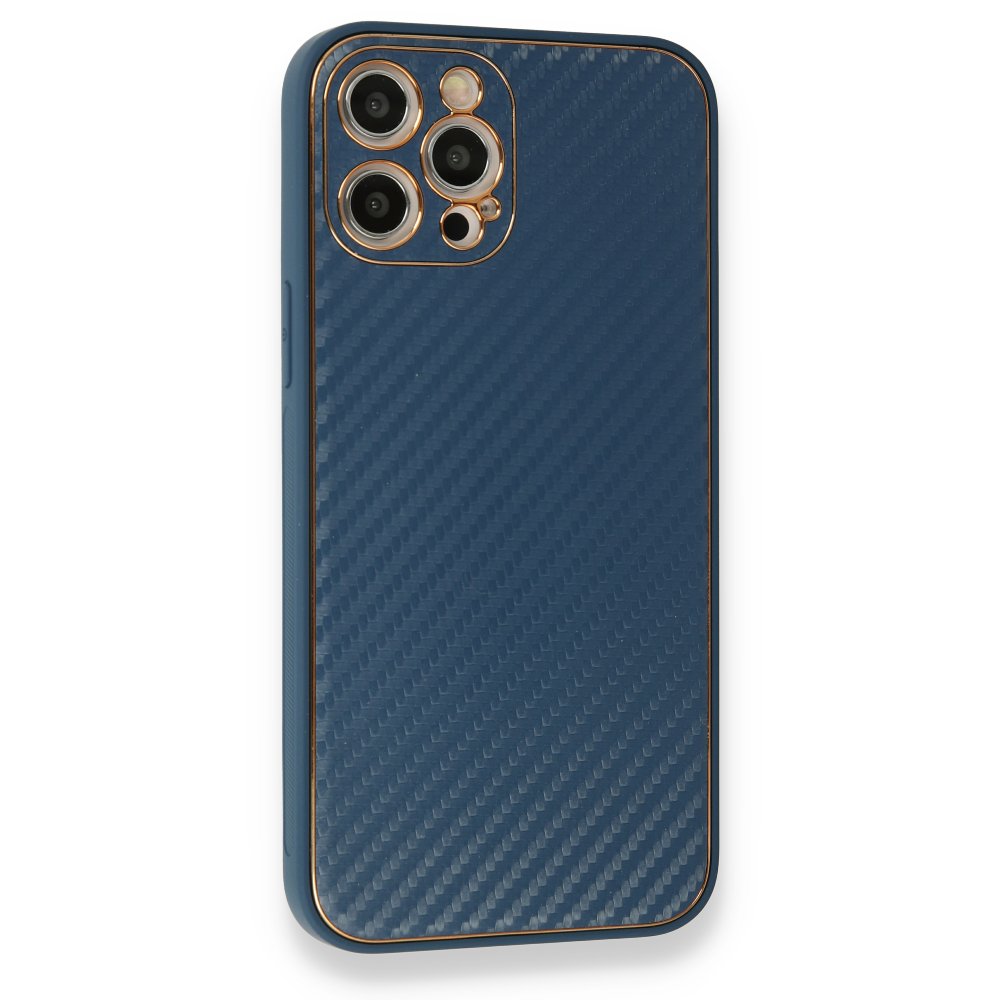  iPhone 12 Pro Max Kılıf Coco Karbon Silikon - Mavi