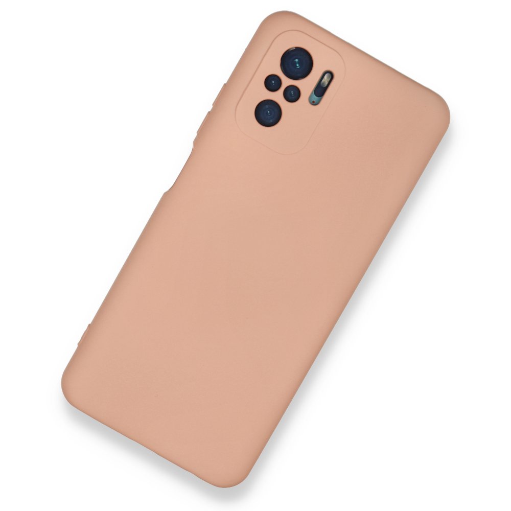Redmi Note 10S Kılıf Nano içi Kadife Silikon - Pudra
