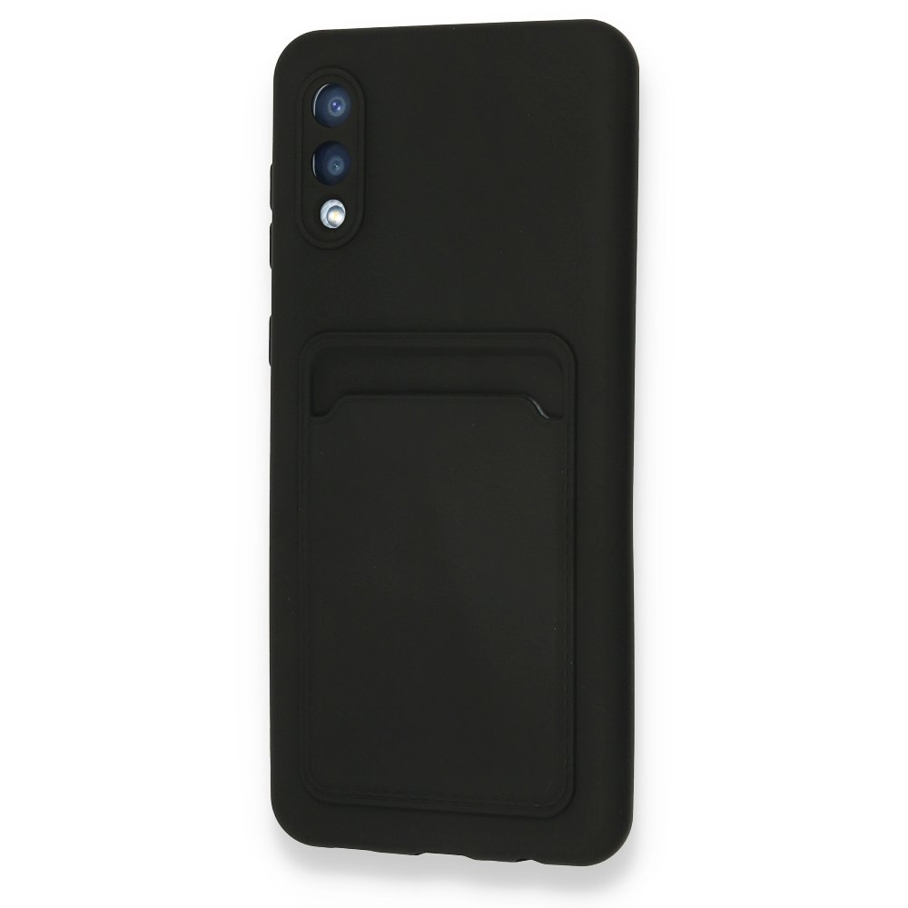  Samsung Galaxy A02 Kılıf Kelvin Kartvizitli Silikon - Siyah
