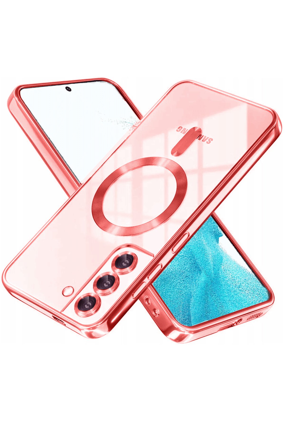  Samsung Galaxy S22 Kılıf Kross Magneticsafe Kapak - Kırmızı