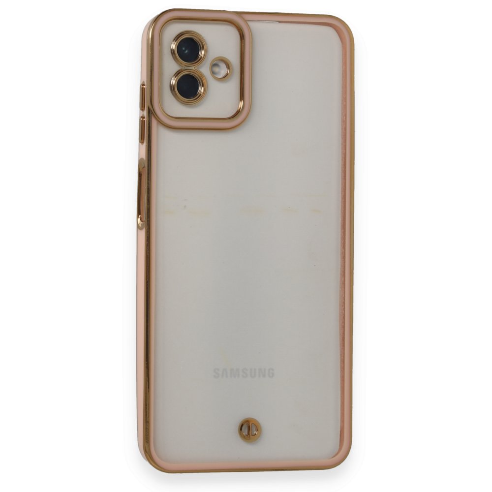  Samsung Galaxy A04 Kılıf Liva Lens Silikon - Pudra