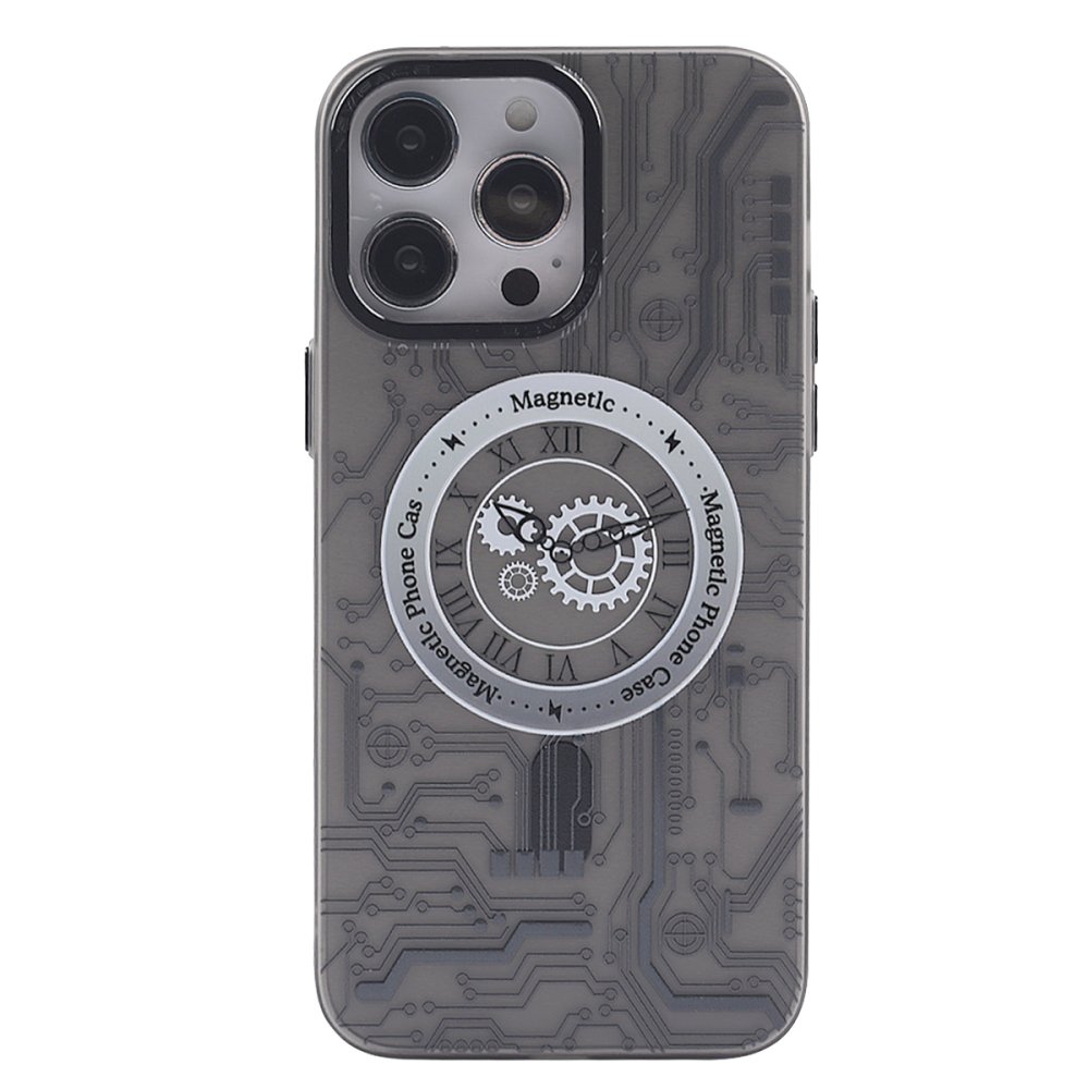  iPhone 14 Pro Max Kılıf Apollo Magneticsafe Desenli Kapak - Apollo Siyah - 1