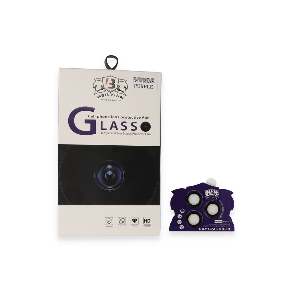  iPhone 14 Pro Bilvis Titan Kamera Lens - Derin Mor