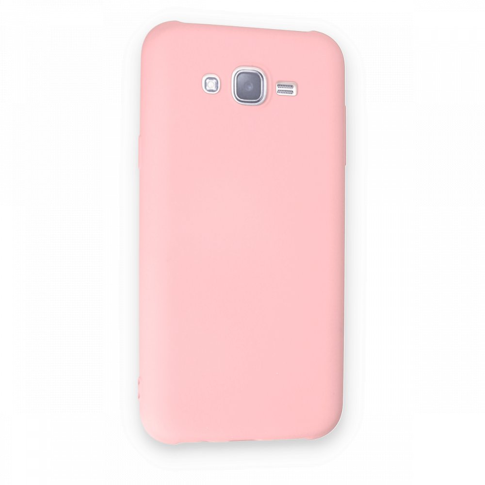 Samsung Galaxy J7 Kılıf Nano içi Kadife Silikon - Pudra Samsung Galaxy J7 Kılıf Nano içi Kadife Silikon - Pudra