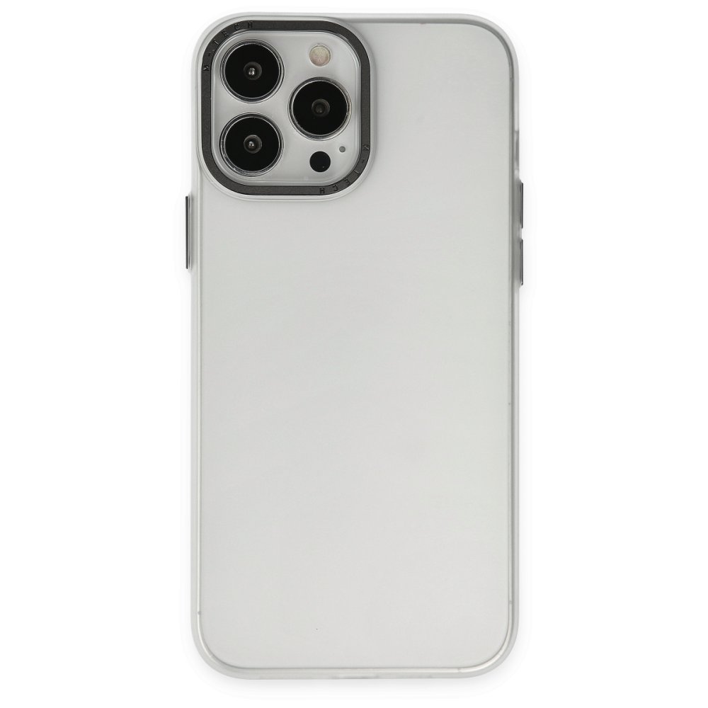  iPhone 13 Pro Max Kılıf Modos Metal Kapak - Şeffaf