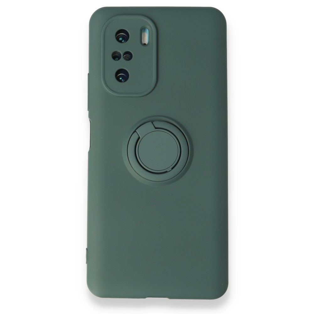 Redmi K40 Kılıf Viktor Yüzüklü Silikon - Yeşil