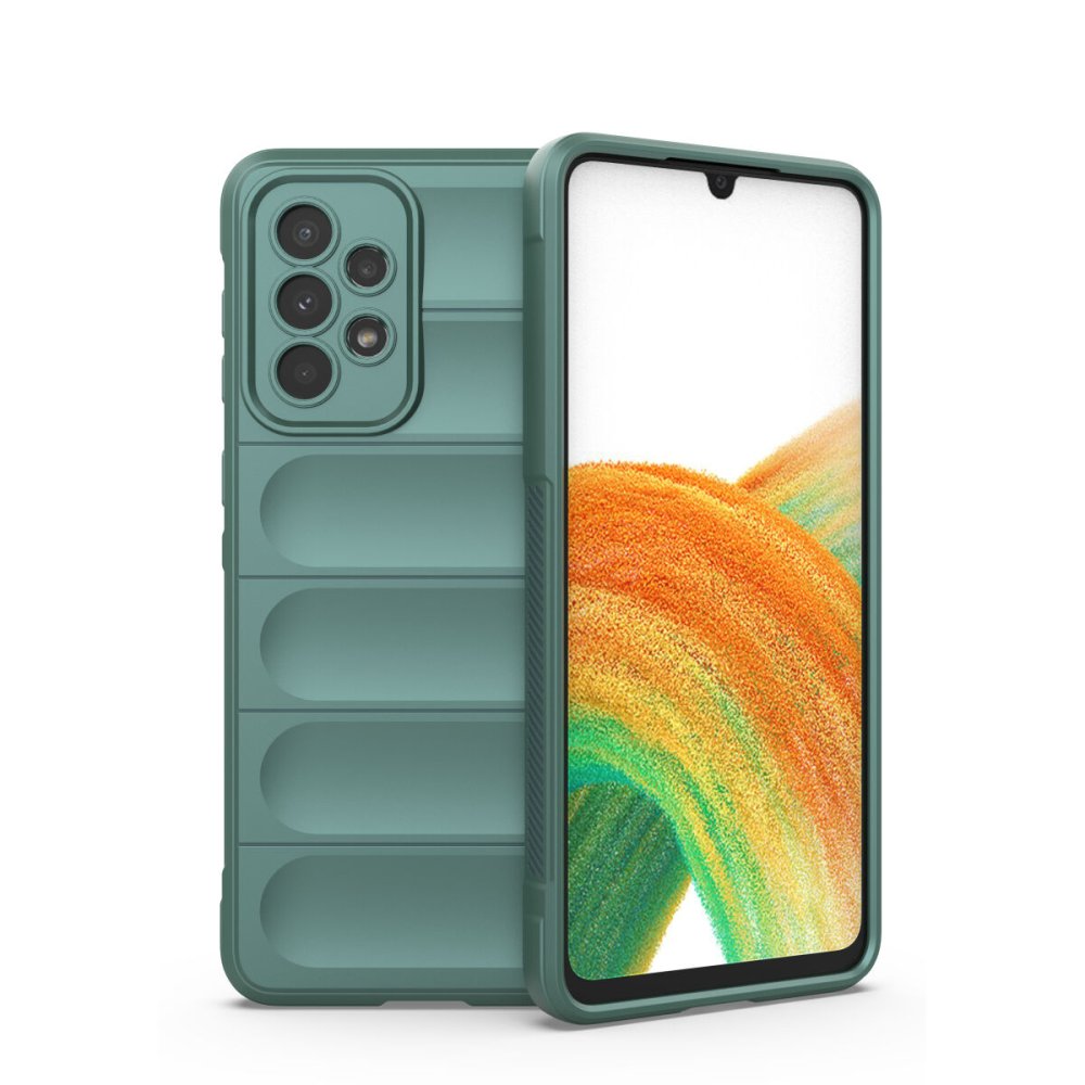  Samsung Galaxy A33 5G Kılıf Optimum Silikon - Koyu Yeşil