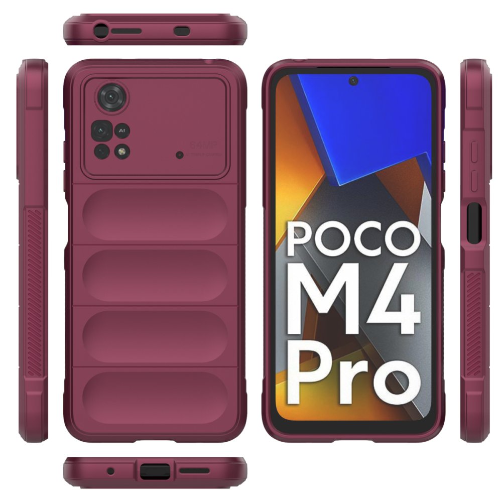 Xiaomi Poco M4 Pro 4G Kılıf Optimum Silikon - Bordo Xiaomi Poco M4 Pro 4G Kılıf Optimum Silikon - Bordo
