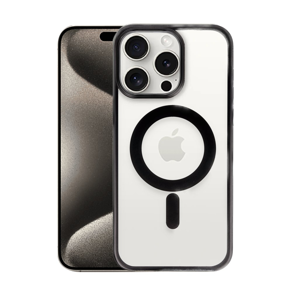  iPhone 15 Pro Kılıf Erozi Magsafe Kapak - Siyah