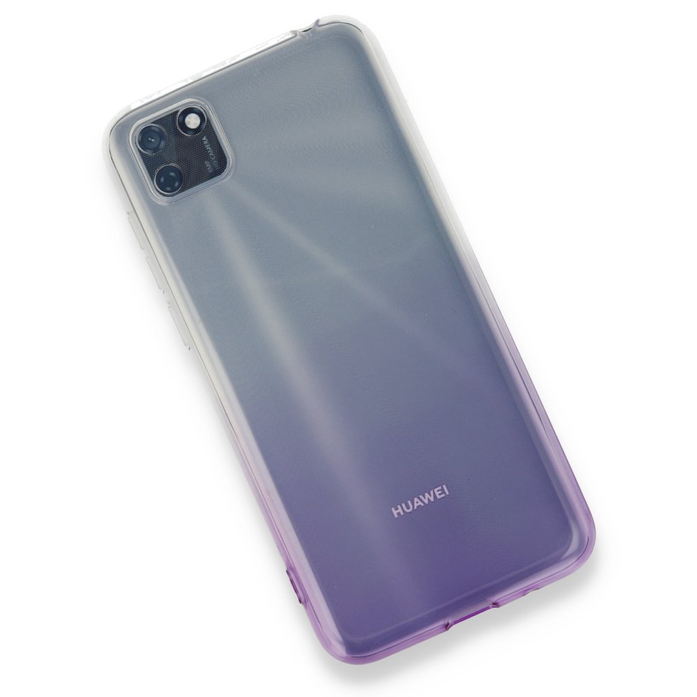  Huawei Y5P Kılıf Lüx Çift Renkli Silikon - Mor