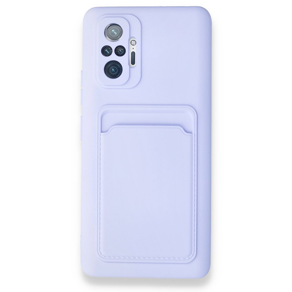 Redmi Note 10 Pro Kılıf Kelvin Kartvizitli Silikon - Lila