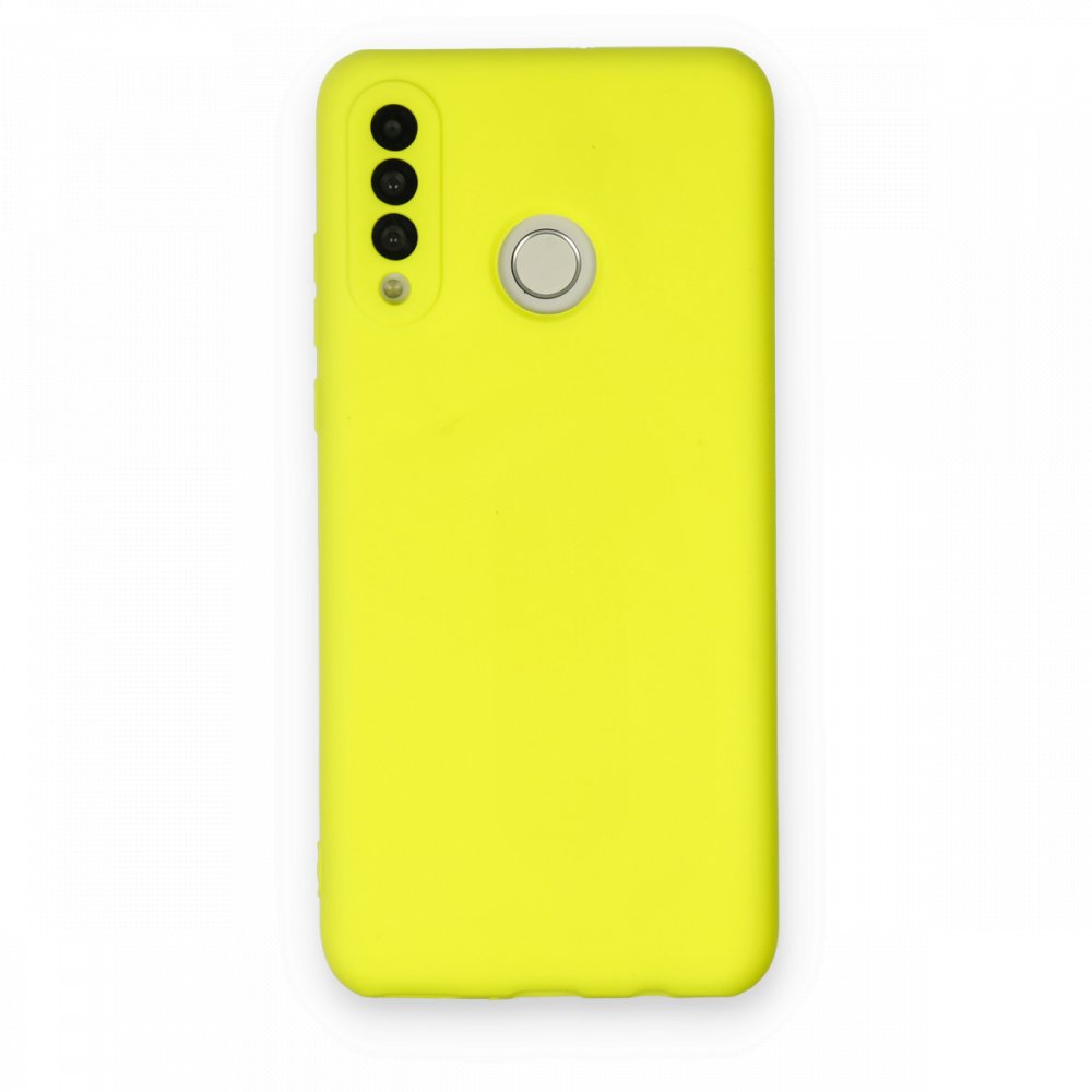Huawei P30 Lite Kılıf Nano içi Kadife Silikon - Sarı Huawei P30 Lite Kılıf Nano içi Kadife Silikon - Sarı