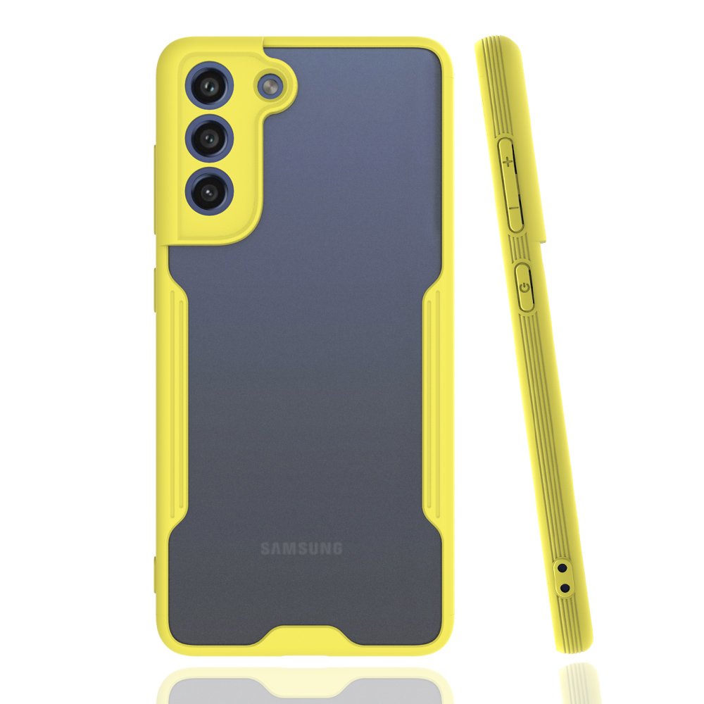  Samsung Galaxy S21 FE Kılıf Platin Silikon - Sarı
