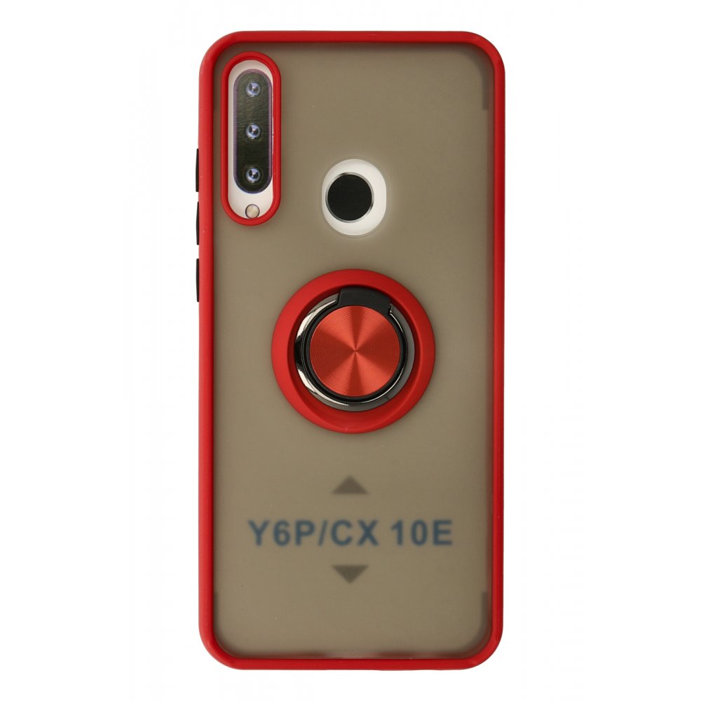 Huawei Y6P Kılıf Montreal Yüzüklü Silikon Kapak - Kırmızı  Huawei Y6P Kılıf Montreal Yüzüklü Silikon Kapak - Kırmızı