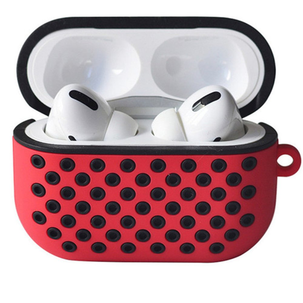 Airpods Pro (1.nesil) Spor Delikli Kılıf - Kırmızı-Siyah Airpods Pro (1.nesil) Spor Delikli Kılıf - Kırmızı-Siyah
