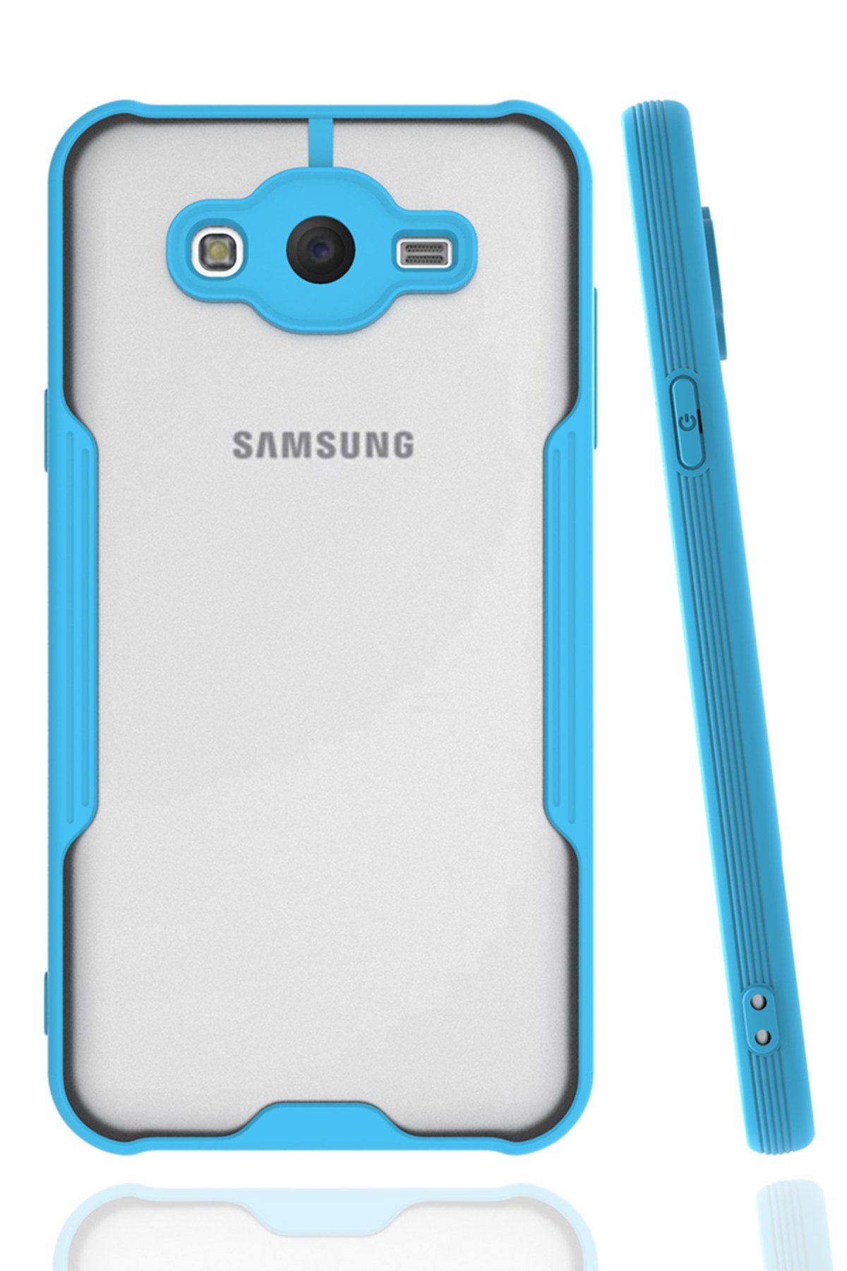  Samsung Galaxy J7 Kılıf Platin Silikon - Mavi