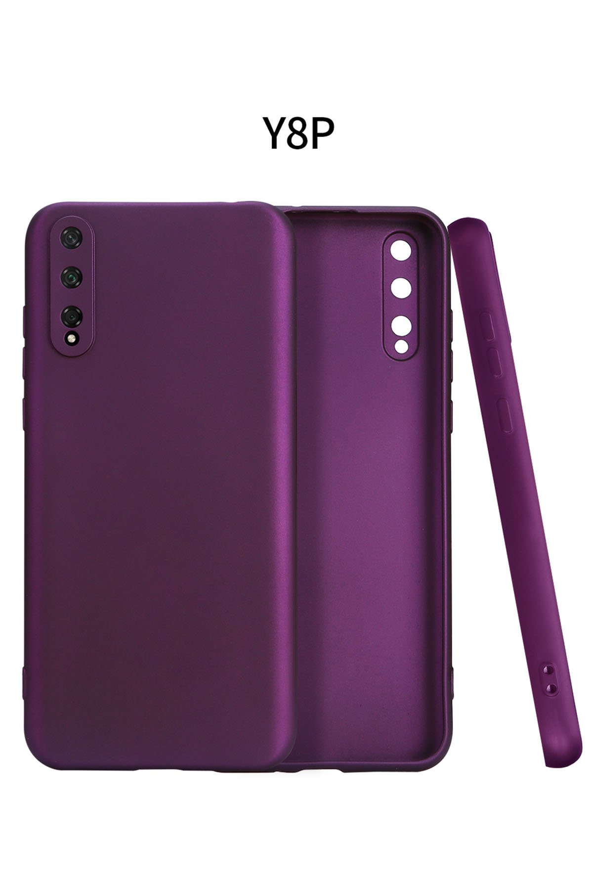 Huawei Y8P Kılıf First Silikon - Mürdüm Huawei Y8P Kılıf First Silikon - Mürdüm