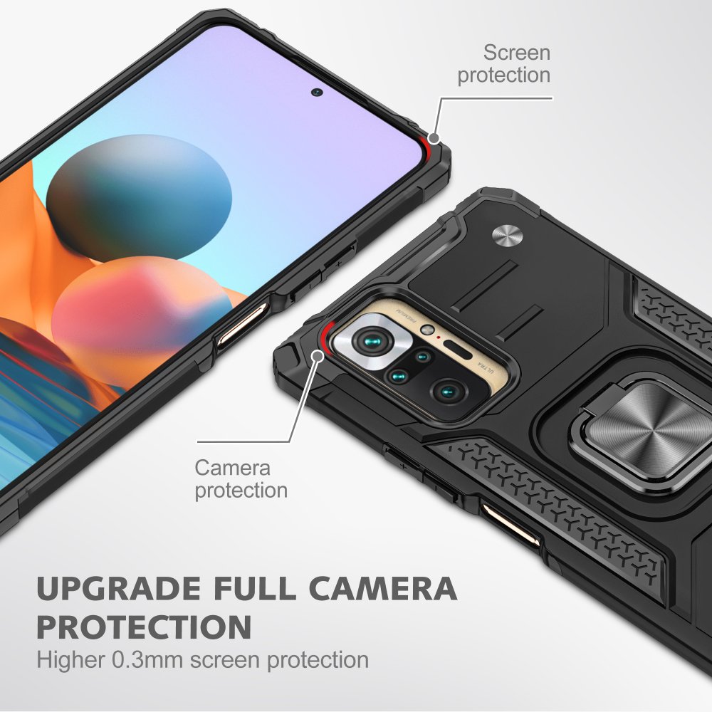 Redmi Note 10 Pro Kılıf Zegna Yüzüklü Silikon Kapak - Siyah