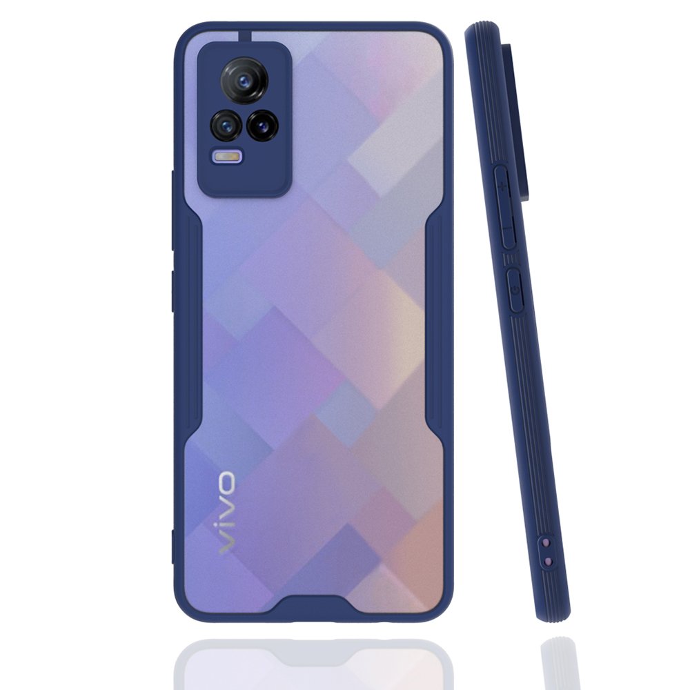  Vivo V21e Kılıf Platin Silikon - Lacivert