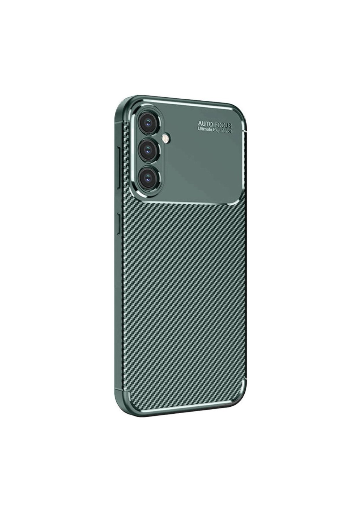  Samsung Galaxy S25 Kılıf Auto Focus Karbon Kapak - Koyu Yeşil