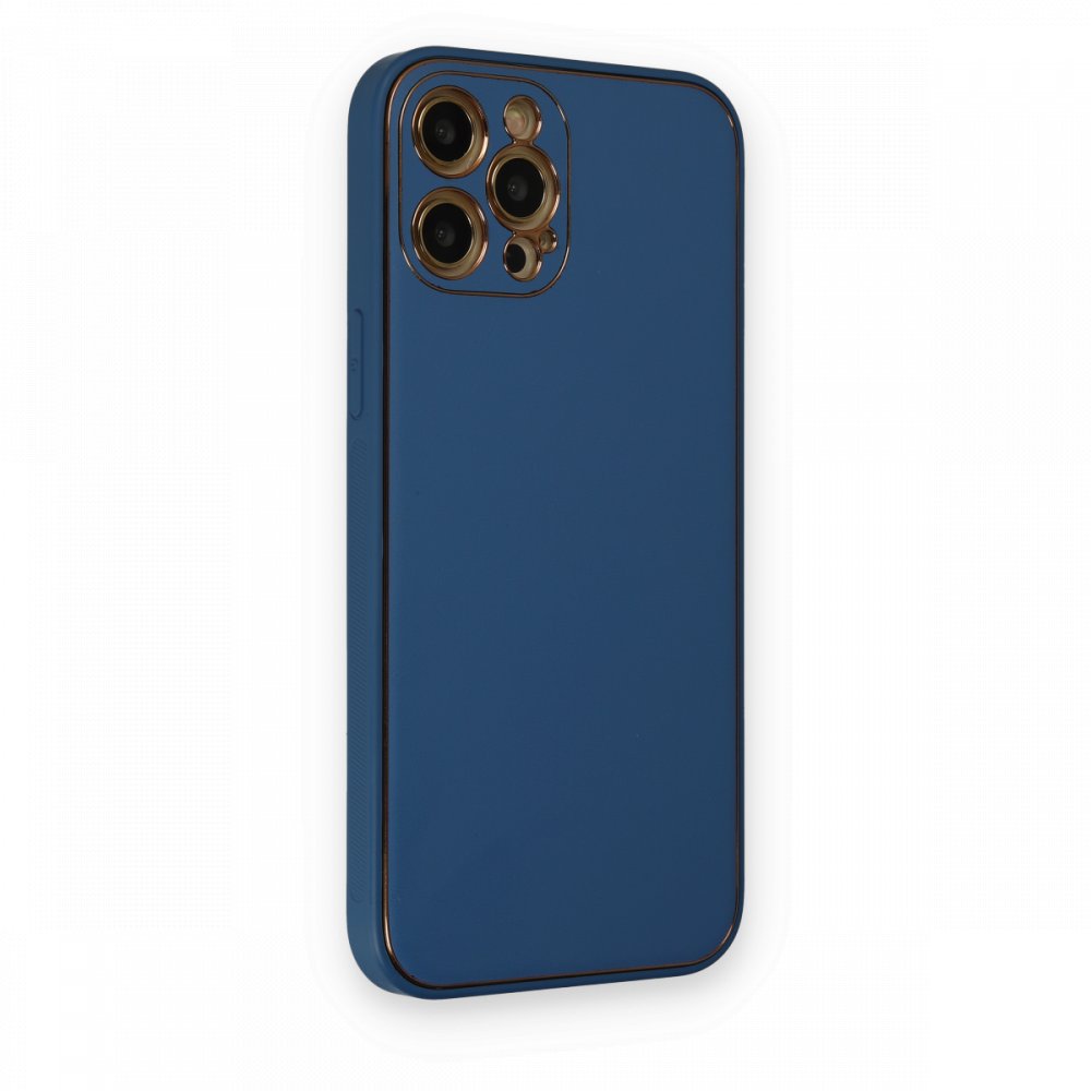 iPhone 12 Pro Max Kılıf Coco Deri Silikon Kapak - Açık Mavi iPhone 12 Pro Max Kılıf Coco Deri Silikon Kapak - Açık Mavi