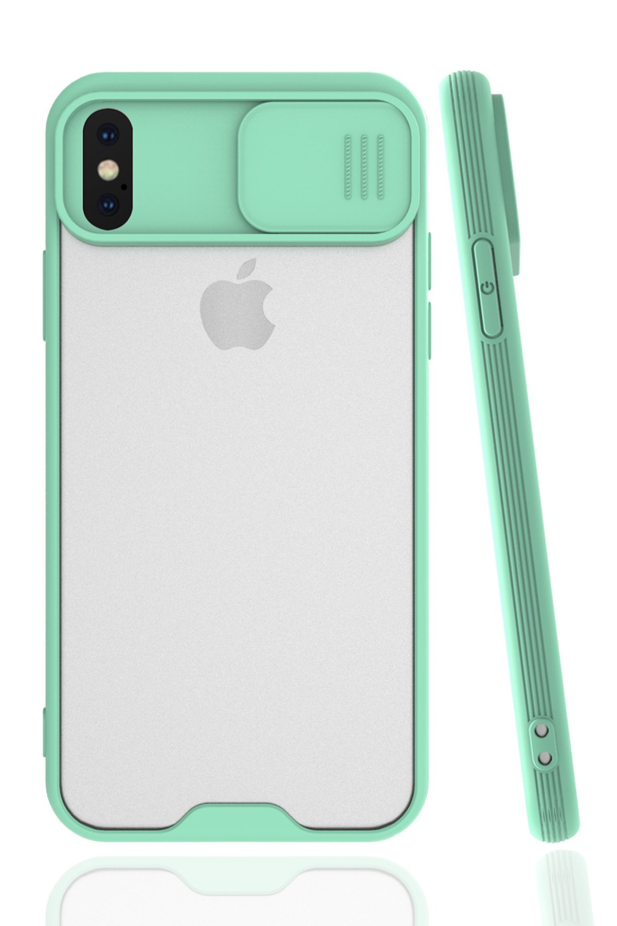 iPhone X Kılıf Platin Kamera Koruma Silikon - Açık Yeşil  iPhone X Kılıf Platin Kamera Koruma Silikon - Açık Yeşil