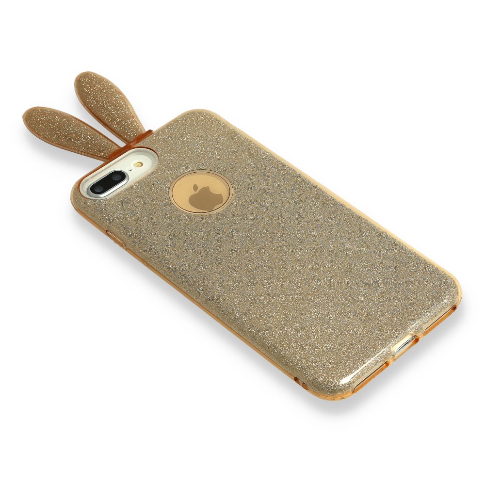 Samsung Galaxy S9 Kılıf Rabbit Simli Silikon - Gold Samsung Galaxy S9 Kılıf Rabbit Simli Silikon - Gold