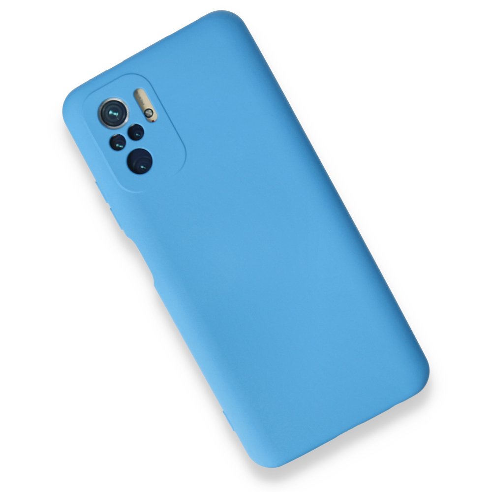 Redmi Note 10 Kılıf Nano içi Kadife Silikon - Mavi Redmi Note 10 Kılıf Nano içi Kadife Silikon - Mavi