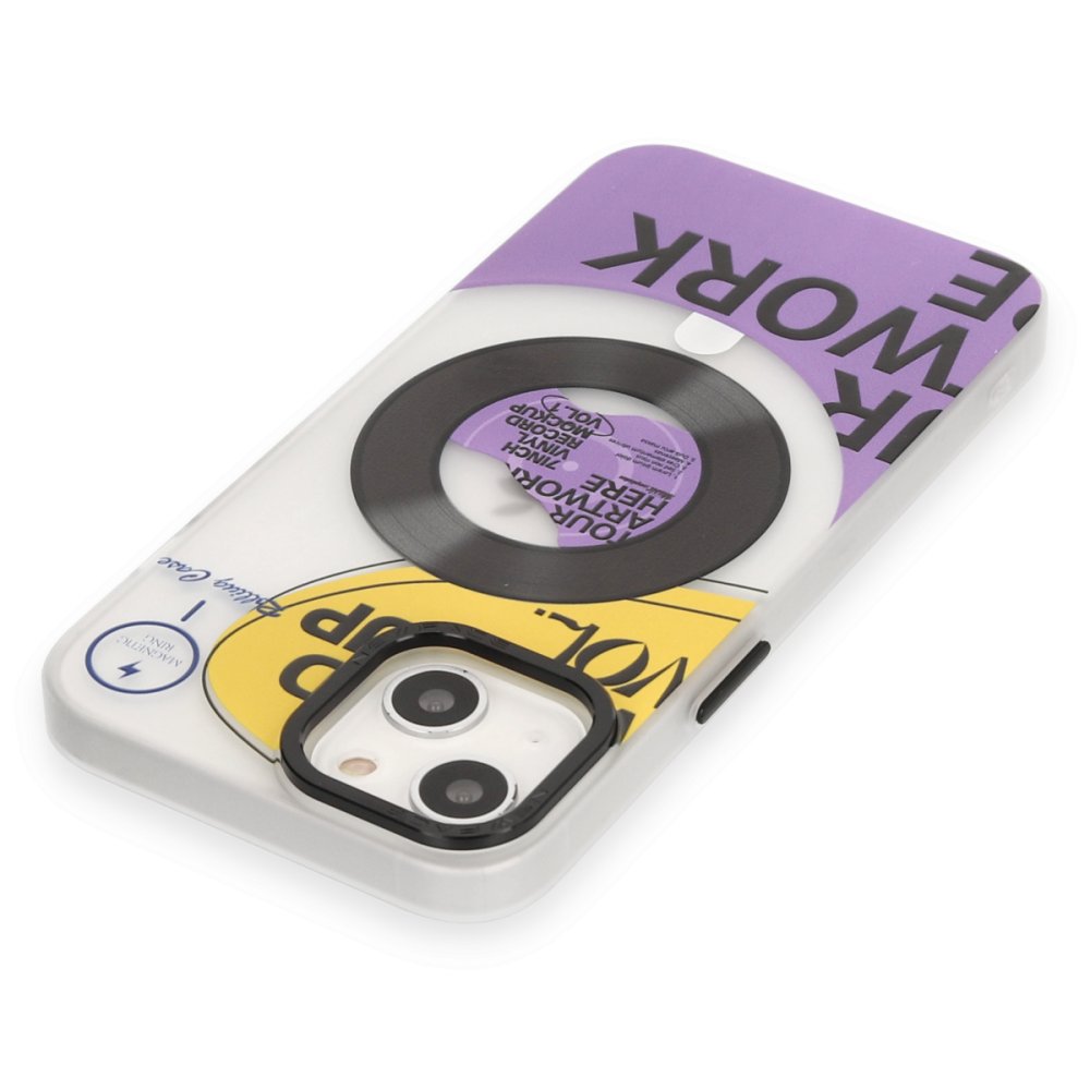  iPhone 14 Kılıf Apollo Magneticsafe Desenli Kapak - Apollo Şeffaf - 6