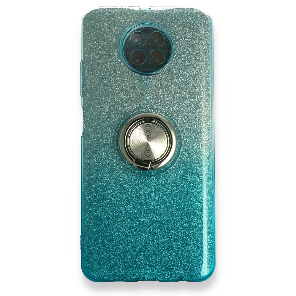 Redmi Note 9 5G Kılıf Simli Yüzüklü Silikon - Turkuaz Redmi Note 9 5G Kılıf Simli Yüzüklü Silikon - Turkuaz