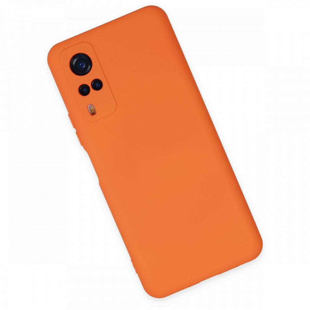  Vivo Y31 2021 Kılıf Nano içi Kadife Silikon - Turuncu