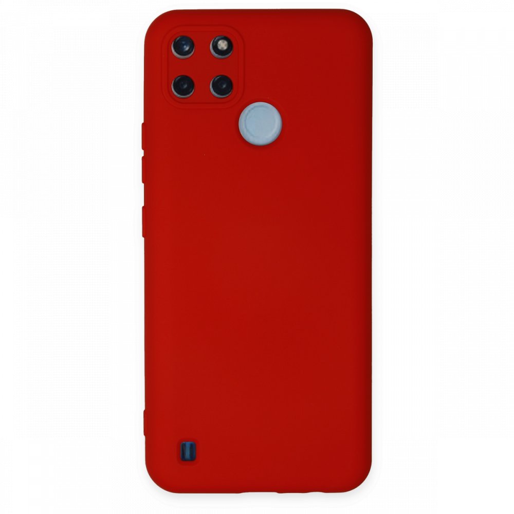  Realme C21Y Kılıf Nano içi Kadife Silikon - Kırmızı