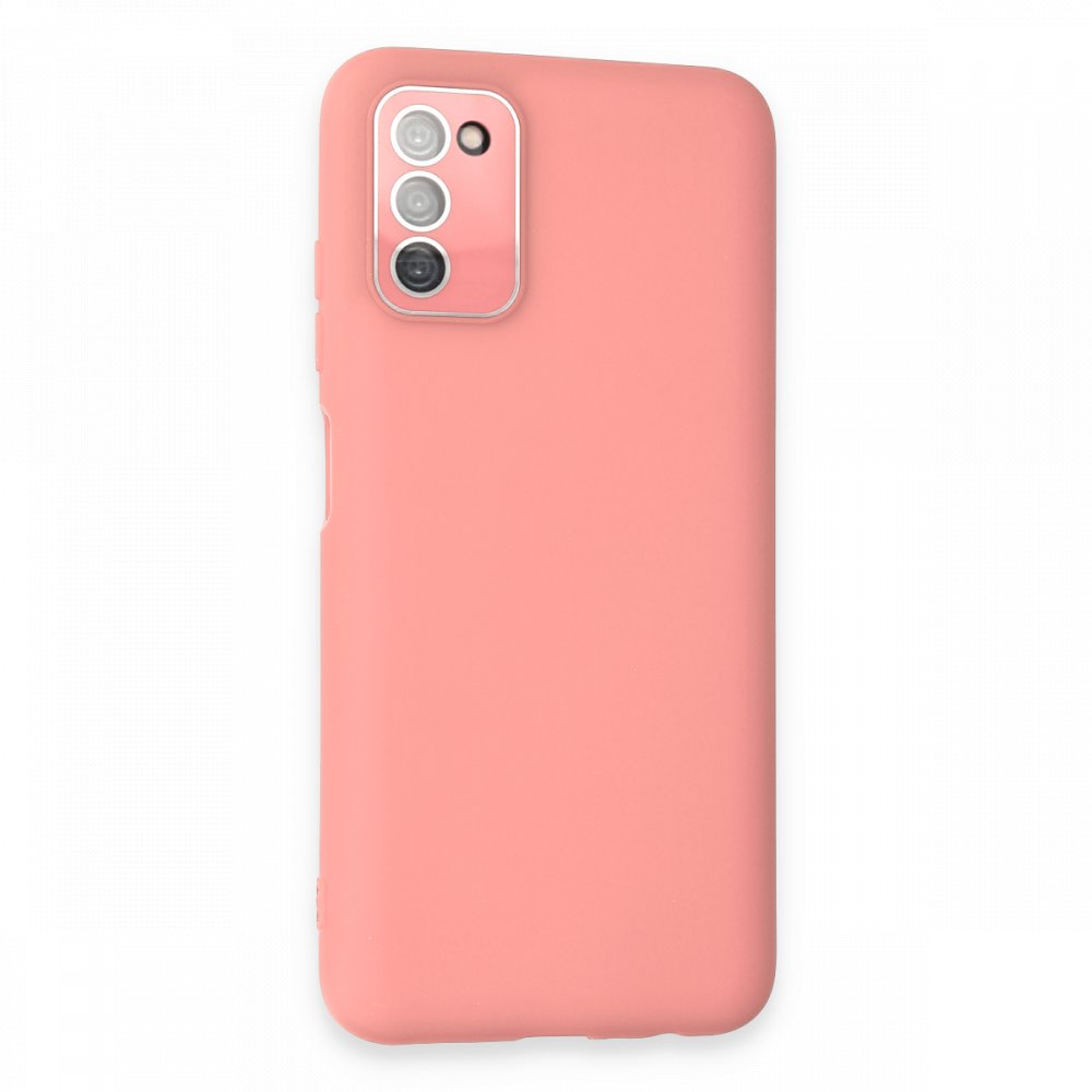  Samsung Galaxy A03S Kılıf Lansman Glass Kapak - Pembe