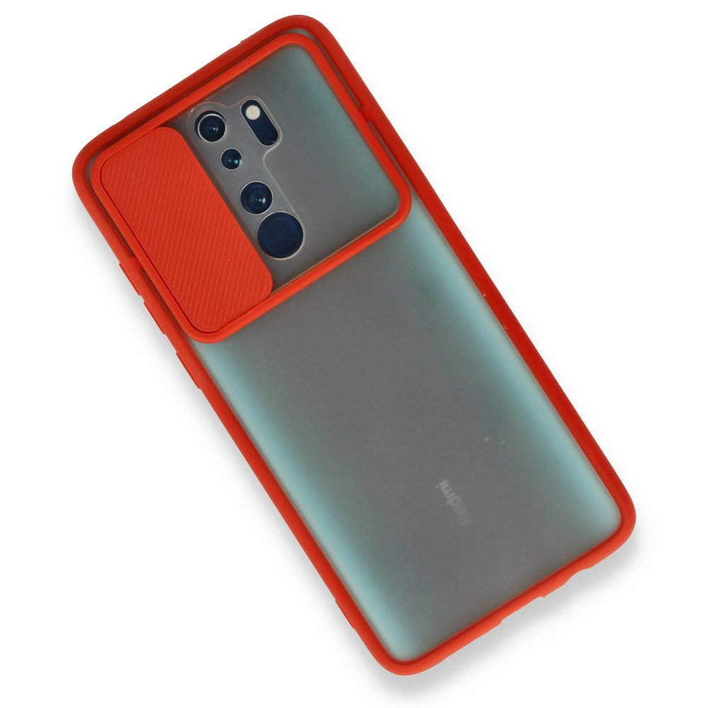 Redmi Note 8 Pro Kılıf Palm Buzlu Kamera Sürgülü Silikon - Kırmızı Redmi Note 8 Pro Kılıf Palm Buzlu Kamera Sürgülü Silikon - Kırmızı