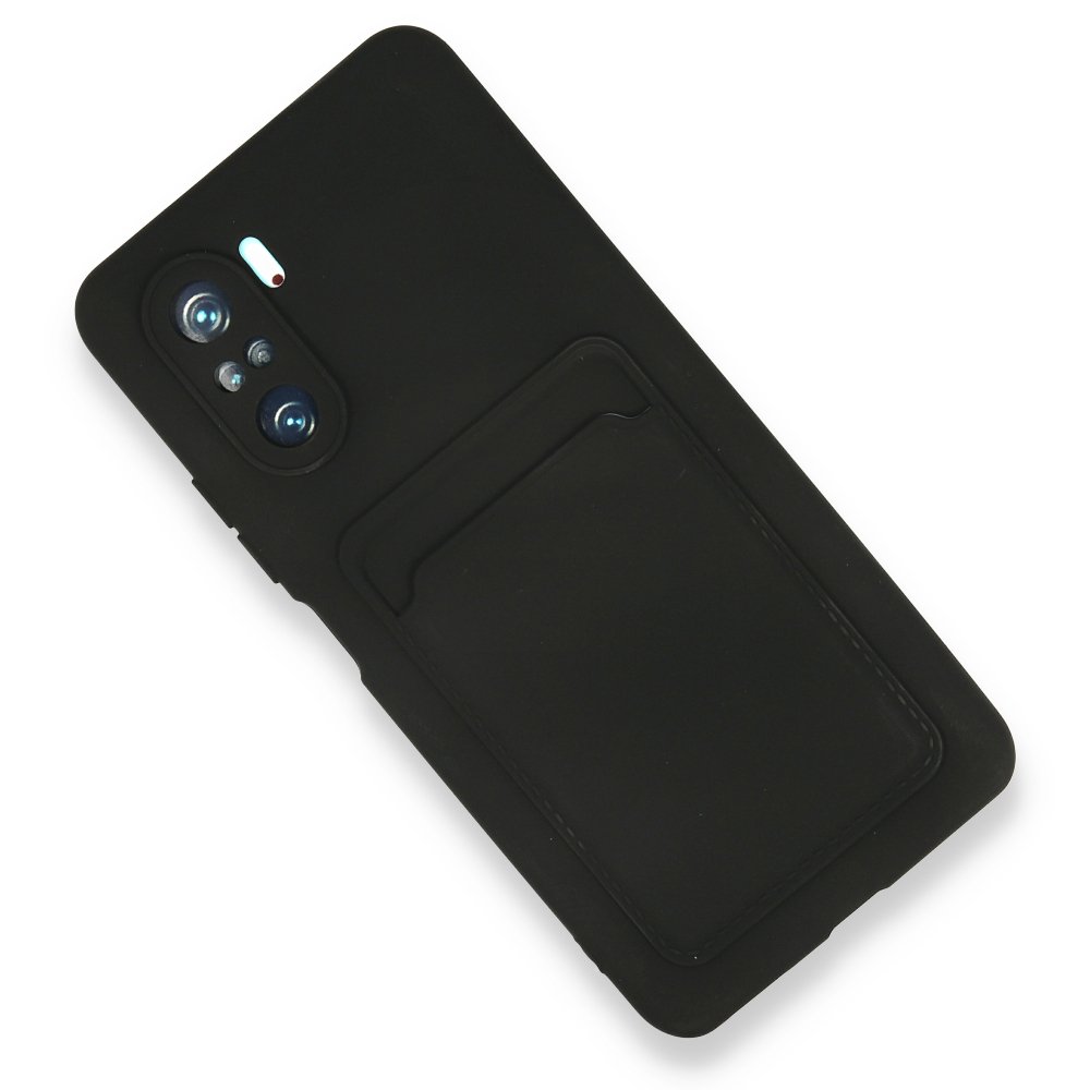 Redmi K40 Kılıf Kelvin Kartvizitli Silikon - Siyah