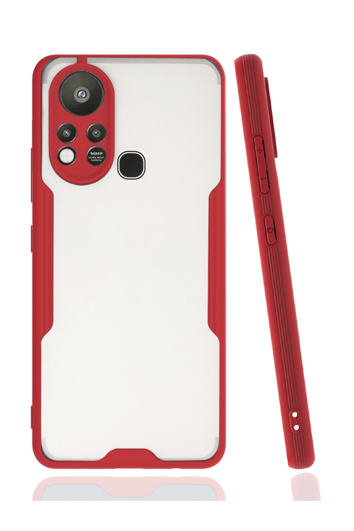 İnfinix Hot 11s Kılıf Platin Silikon - Kırmızı  İnfinix Hot 11s Kılıf Platin Silikon - Kırmızı