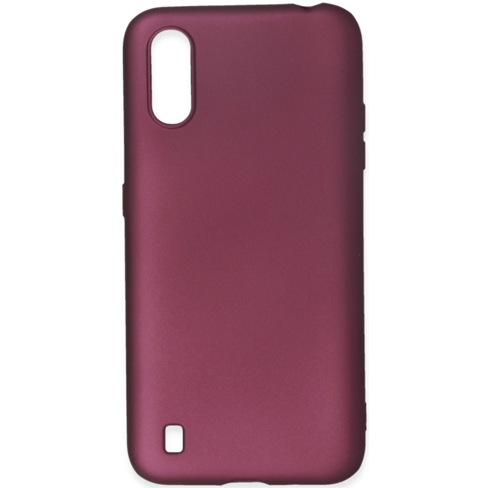 Samsung Galaxy A01 Kılıf First Silikon - Mürdüm Samsung Galaxy A01 Kılıf First Silikon - Mürdüm
