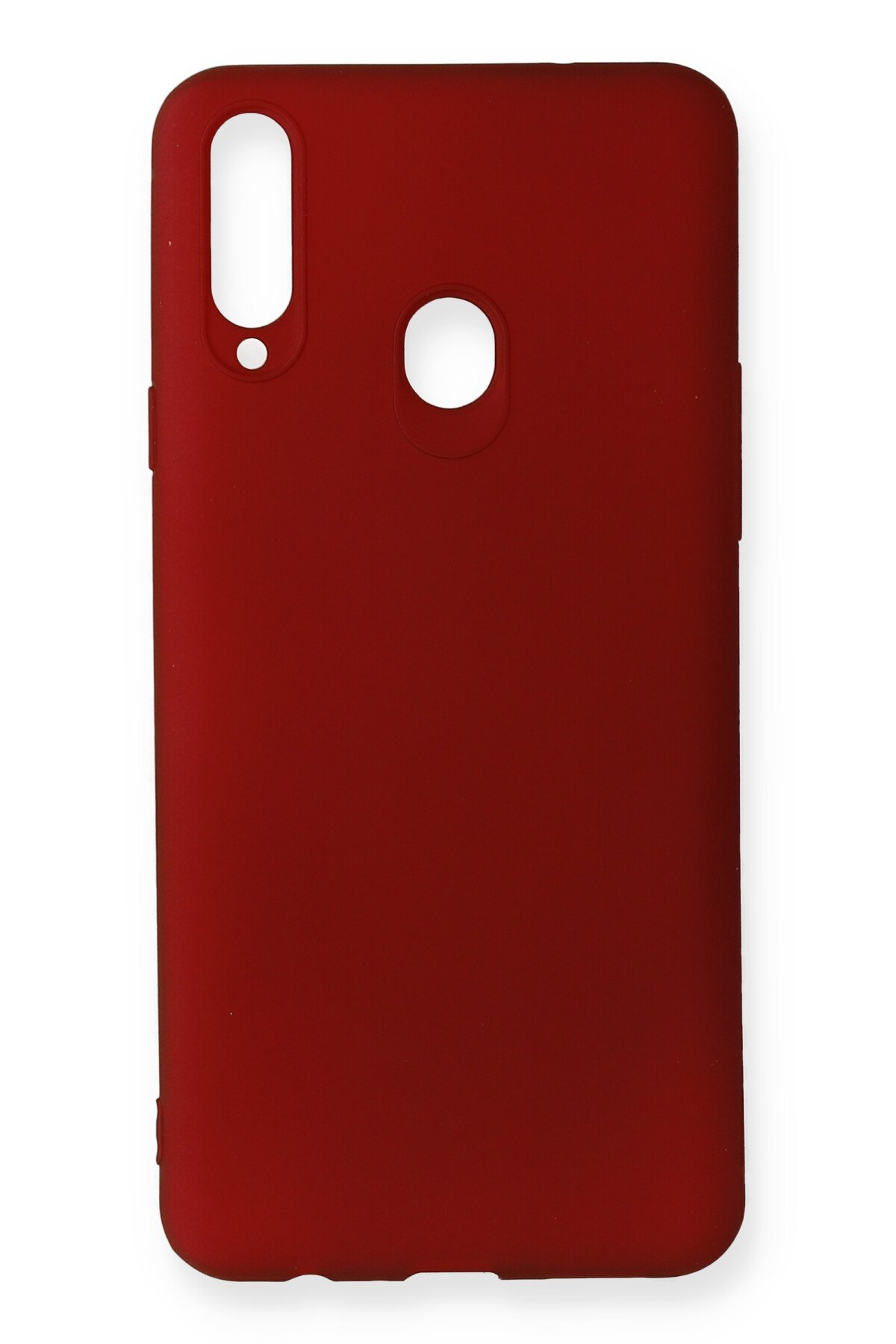  Samsung Galaxy A20S Kılıf First Silikon - Bordo