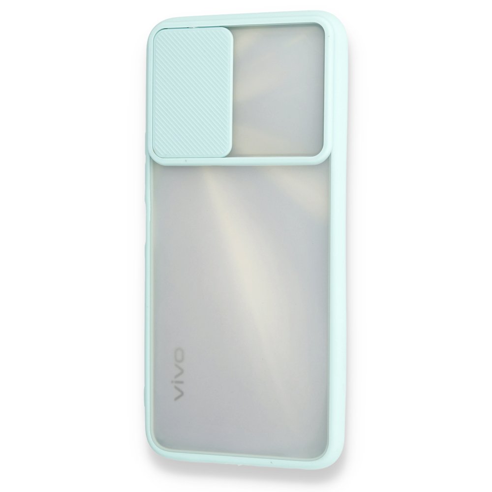  Vivo Y11S Kılıf Palm Buzlu Kamera Sürgülü Silikon - Turkuaz