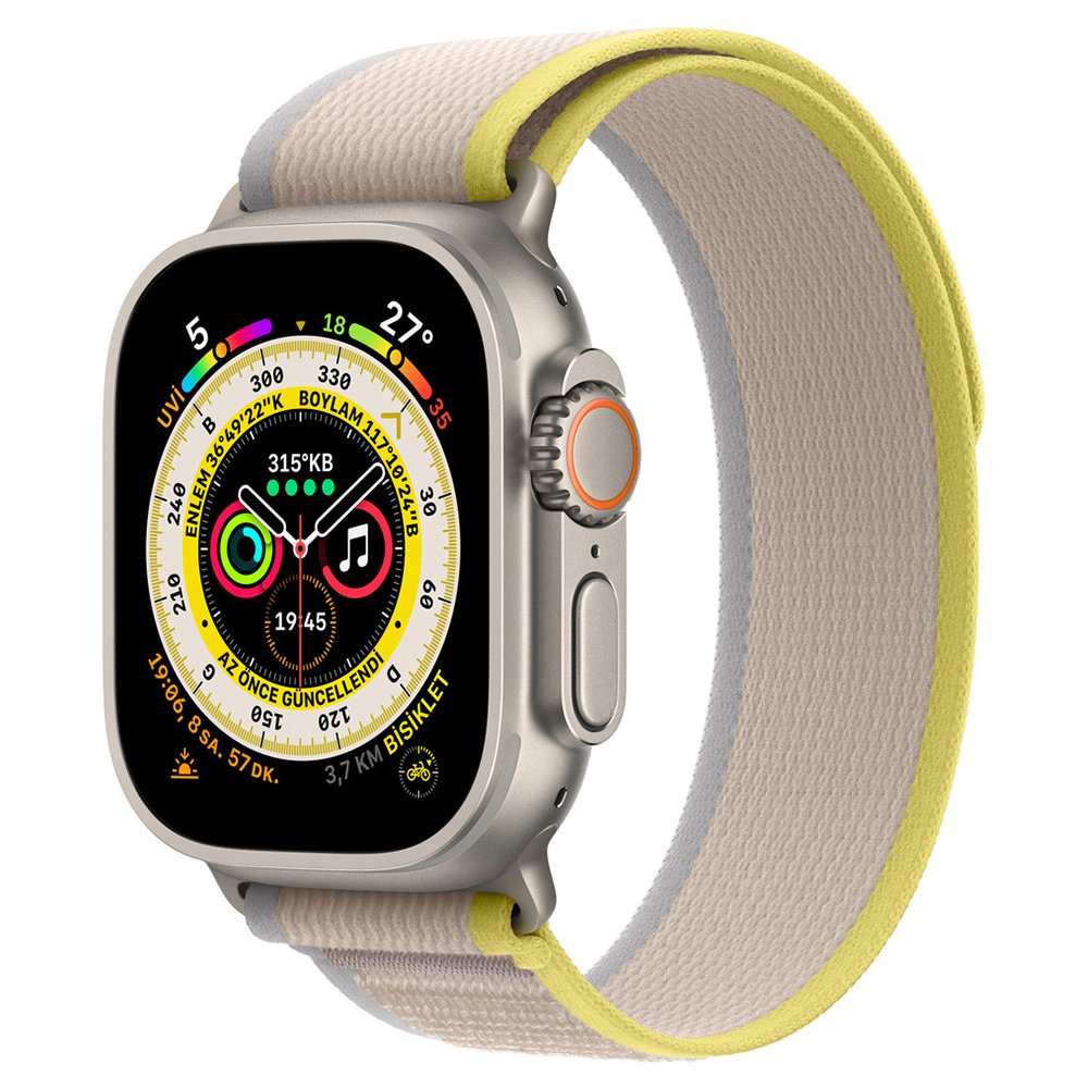  Apple Watch 42mm Trail Kordon - Sarı-Bej
