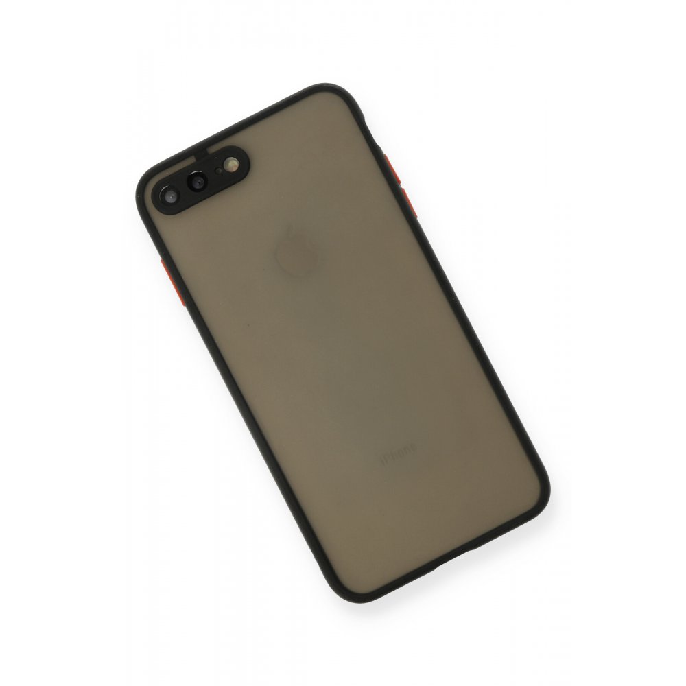  iPhone 8 Plus Kılıf Montreal Silikon Kapak - Siyah