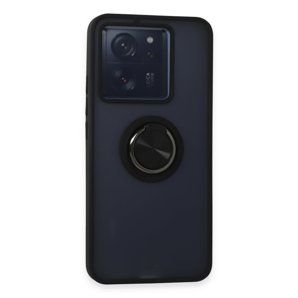 Xiaomi Mi 13T Kılıf Montreal Yüzüklü Silikon Kapak - Siyah Xiaomi Mi 13T Kılıf Montreal Yüzüklü Silikon Kapak - Siyah