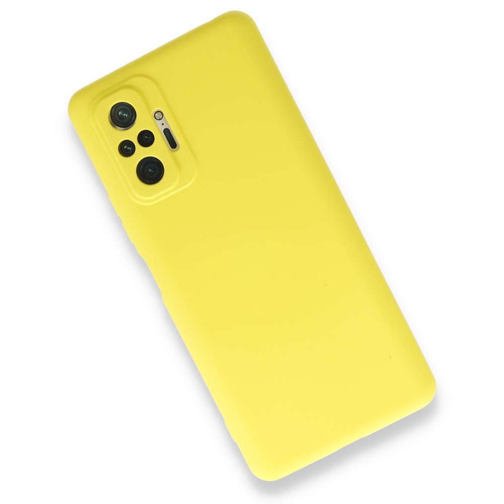 Redmi Note 10 Pro Kılıf Nano içi Kadife Silikon - Sarı