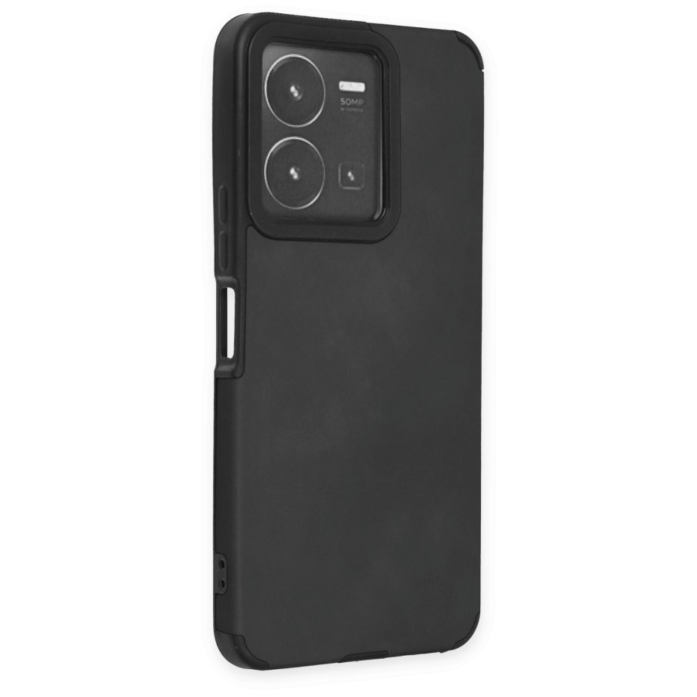 Vivo Y35 Kılıf Loop Deri Silikon - Siyah Vivo Y35 Kılıf Loop Deri Silikon - Siyah
