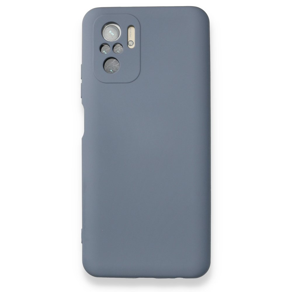 Redmi Note 10S Kılıf Nano içi Kadife Silikon - Gri