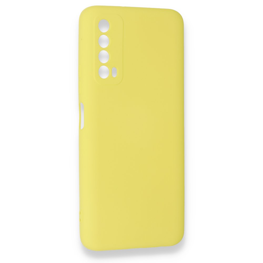 Huawei P Smart 2021 Kılıf Nano içi Kadife Silikon - Sarı  Huawei P Smart 2021 Kılıf Nano içi Kadife Silikon - Sarı
