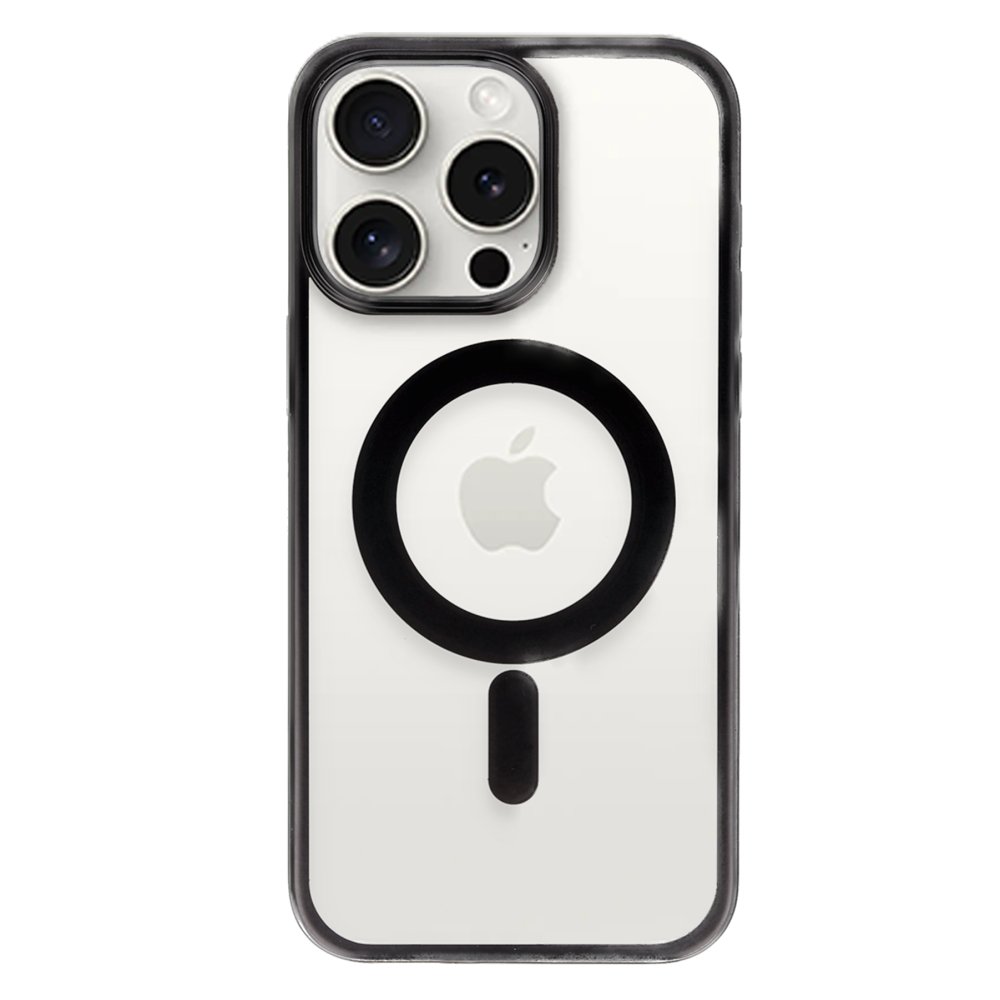  iPhone 15 Pro Max Kılıf Erozi Magsafe Kapak - Siyah