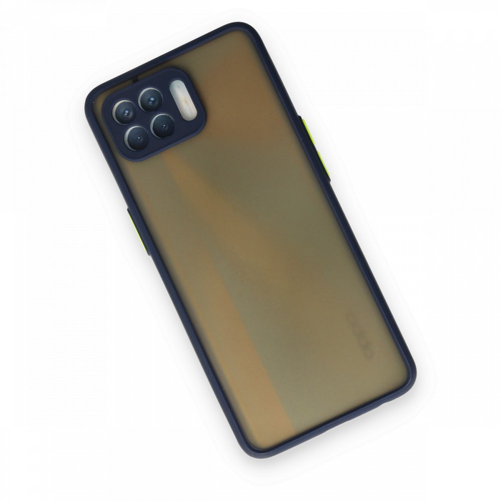  Oppo Reno 4 Lite Kılıf Montreal Silikon Kapak - Lacivert