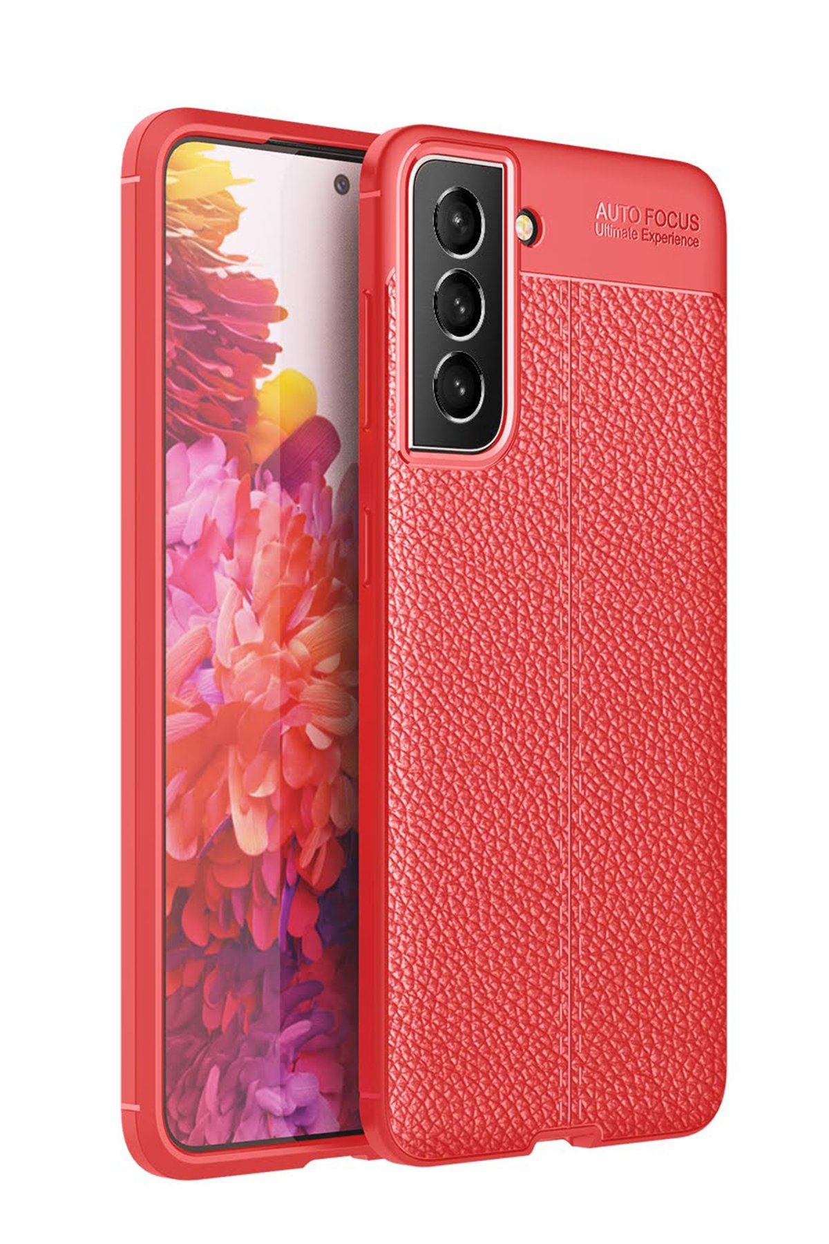  Samsung Galaxy S21 FE Kılıf Auto Focus Kapak - Kırmızı