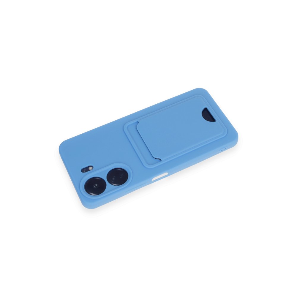  Xiaomi Poco C65 Kılıf Kelvin Kartvizitli Silikon - Mavi